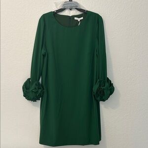 Preston & York Valentine Long Sleeve Ruffle Crepe Dress 16